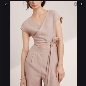 Wilfred blush jumpsuit from Aritzia NWOT Size 2